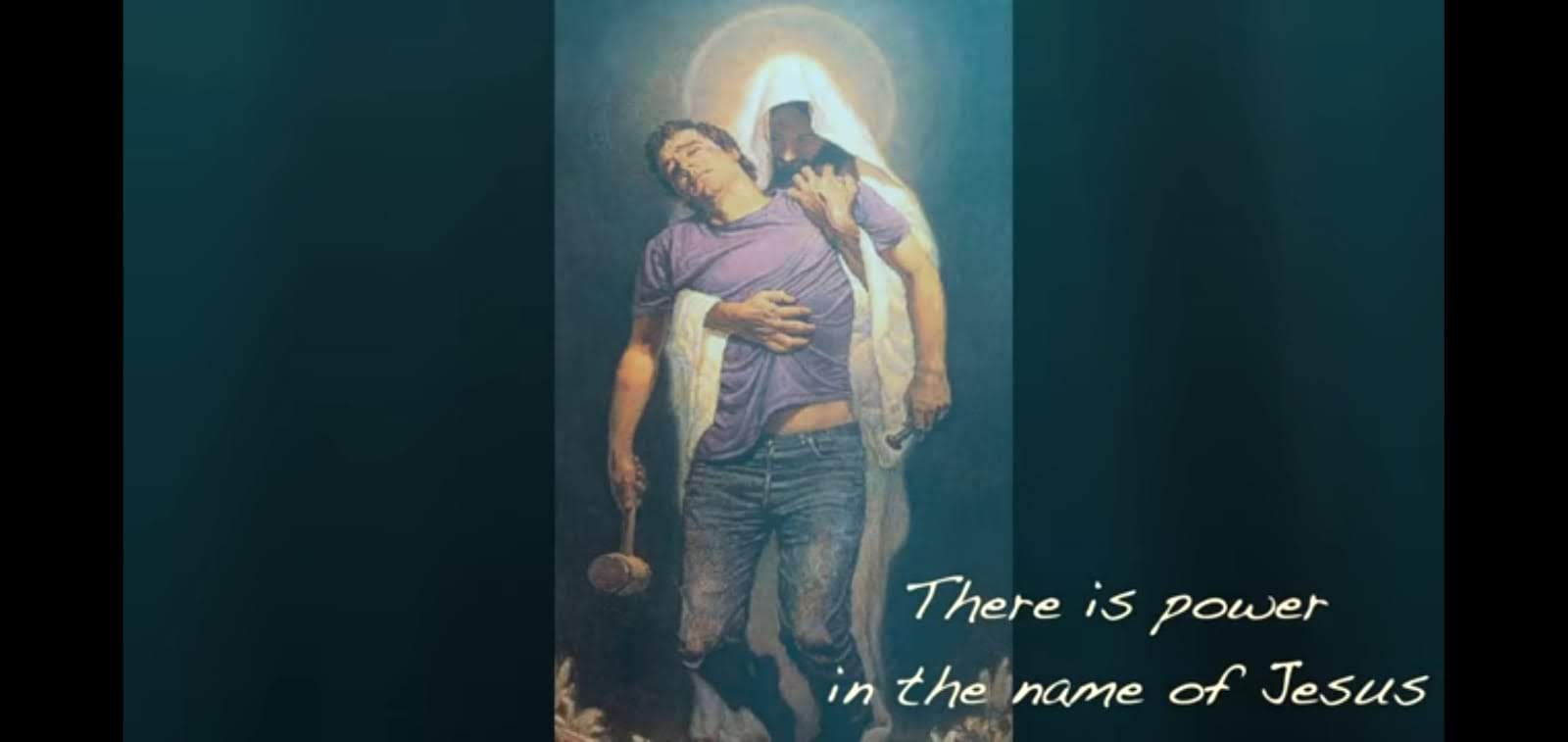 jesus holding man